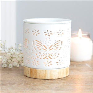 Butterfly Ceramic Cut Out Oil Burner / Wax Melter