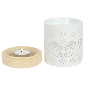 Butterfly Ceramic Cut Out Oil Burner / Wax Melter